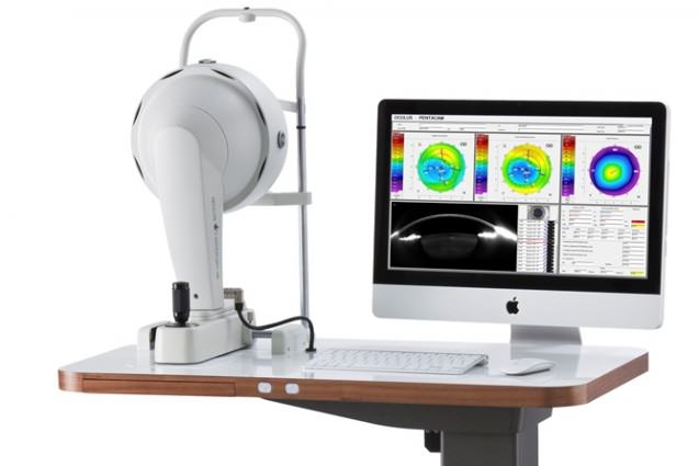La Pentacam® es una cámara rotatoria basada en Scheimpflug que captura imágenes basadas en Scheimpflug del segmento anterior del ojo